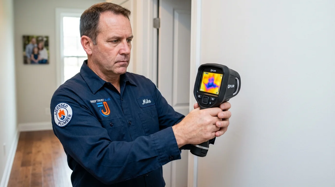 Thermal imaging leak detection by Johns Plumbing LLC in Pawlet
